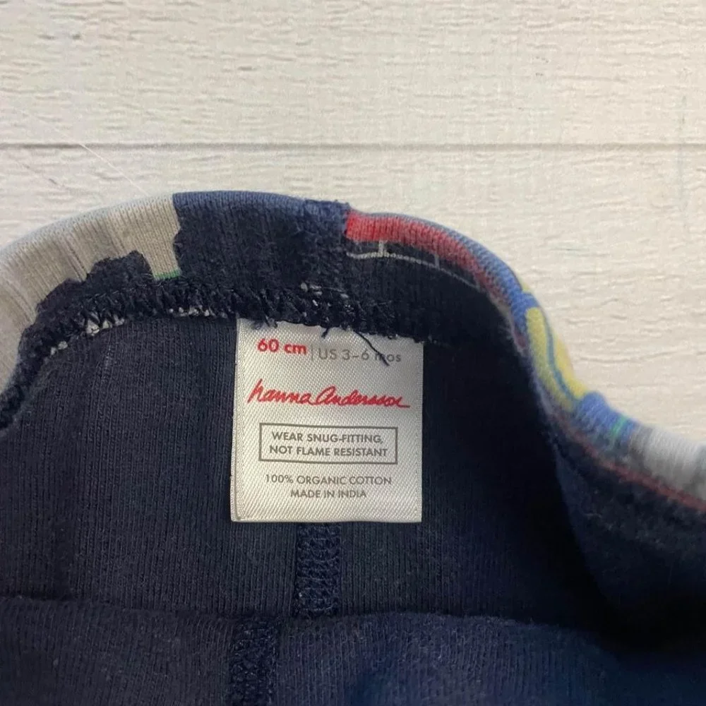 Hanna‎ Andersson baby train pajamas 3-6 months